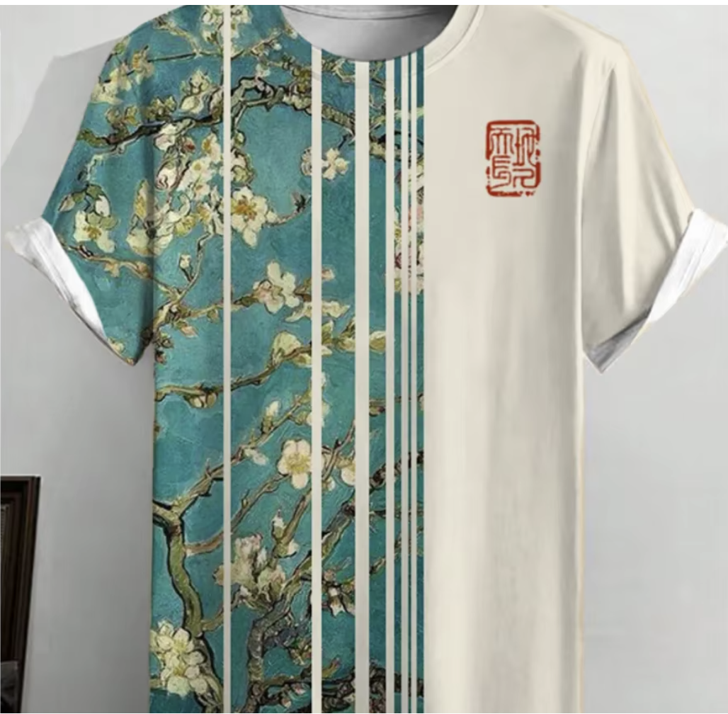 Men's White T-Shirt Summer Tshirt Casual Short Sleeved Top O Neck T Shirt Loose Micro Elasticity Retro Fashion Breathable Men Clothing