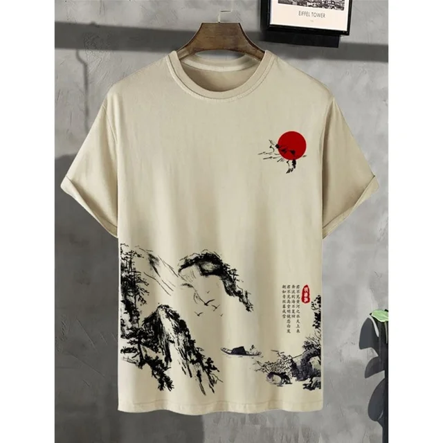 Men's T-Shirt Summer T-shirt Casual Short Sleeved Top O Neck T Shirt Loose Micro Elasticity Retro Fashion Breathable Men Clothing